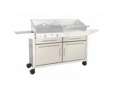 Chariot cuisine inox Duo 600 (plancha grill non inclus)