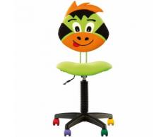 Fauteuil Jouet Dragon, Chaise De Bureau Pour Enfant. Sans Accoudoirs. En Tissu Vert.
