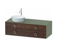 Duravit White Tulip, meuble sous-vasque suspendu, largeur 1300 x profondeur 550mm, avec 2 tiroirs,