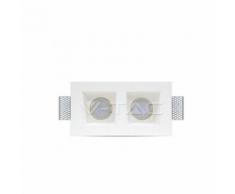 Plafond Carré Plâtre pour allocation Spot LED 2*GU10 Φ215x120mm - 3648