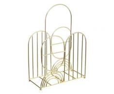 Atmosphera - Porte revue 'géométrique' grand modèle déco en métal doré