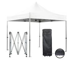 Barnum pliante 3x3m 50mm en aluminium premium PRO 520Gr/m2 étanche blanche tente de Réception