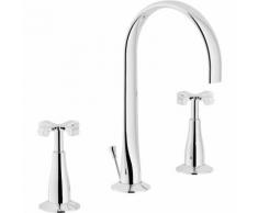 Mélangeur lavabo 3 trous Nobili Carlos Primero CP212/1 | Chromé - 1"1/4