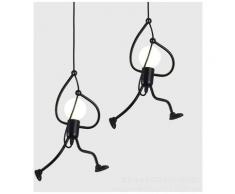 Dontodent - Lustre Suspension Salon E27 Fer Gens Lustre Chambre Enfant, Créatif Dessin Animé Lustre