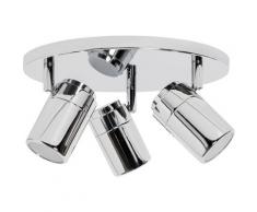 Plafonnier Salle de Bain 3xGU10 LED 15W Chrome IP44