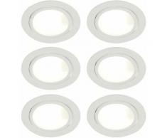 6x plafonniers encastrés dans la construction spots spots lampes humides éclairage