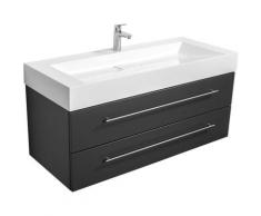 Meuble salle de bain Design 1200 anthracite satiné