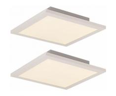 Ensemble de 2 plafonniers à LED Un spot en saillie éclairage de salle de travail résidentielle ALU