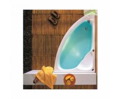 Baignoire balnéo d'angle en acrylique lucite KONCHILI 125x90x33 cm