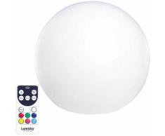 Boule lumineuse sans fil Ø40cm BOBBY blanc en plastique