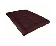 Terre De Nuit - Matelas futon chocolat en coton 140x200 - Marron