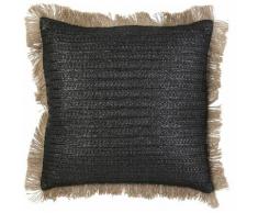 The Home Deco Factory - Coussins RAPHIA Noir