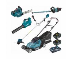 Pack Makita Jardin: tondeuse 36V 43cm DLM432 + coupe herbes DUR187U + taille haie DUH602 +