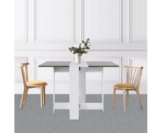Oobest - Table Pliante avec 2 Abattants, en Panneaux de Particules Melaminés, 103/67/28x76x73,4