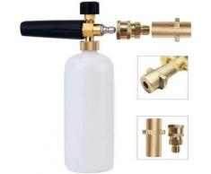 Pistolet à mousse à pression, pistolet à mousse à neige réglable 1L distributeur de savon