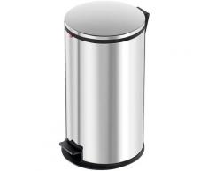 Hailo Poubelle à pédale, capacité 25 l, l x h x p 370 x 600 x 370 mm inox - Coloris poubelle: acier