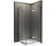 MAYA Cabine de douche H 190 cm en verre opaque 115x105 cm