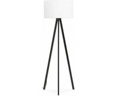 TRIVET - Lampe de Sol Design avec Pieds Noir - Blanc - Blanc