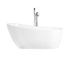 Beliani - Baignoire îlot ovale blanche 170 cm SOLARTE