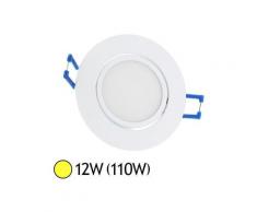 Spot LED 12W (110W) encastrable et orientable Blanc chaud 3000°K