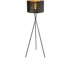 Lampadaire salon lecture spot déco plafond projecteur lampe noir or 15264S1 - Globo