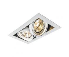 Spot à encastrer Oneon 111-2 blanc Qazqa Design, Moderne Luminaire interieur