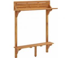 Table de bar de balcon 90x37x122,5 cm Bois d'acacia massif