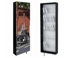 SWIVBOX | Armoire à chaussures avec porte pivotante 190x63.6x18 cm | 5 niches | Impression UV |