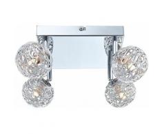 Etc-shop - Plafonnier lampe de chambre à coucher Spot boule spot orientable dans l'ensemble avec 4x