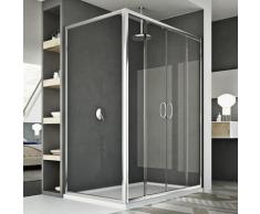 Cabine Douche 90x130 CM H185 transparent modèle Replay Duo 2 Portillons