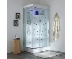 CABINE DE DOUCHE HYDROMASSAGE 70X90 IRIDE DROITE AVEC BAIN-VAPEUR