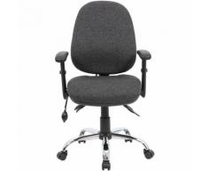 Chaise d'atelier pivotante Ergo Operator - ergonomique, gris foncé