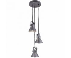 Suspension LED, style industriel, réglable en hauteur, H 120 cm