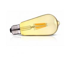 Ampoule Led 8W (70W) FILAMENT E27 Globe ST64 dor� Blanc jour 4000�K
