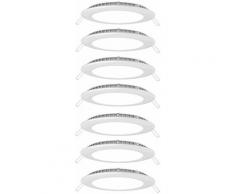Etc-shop - Lot de 7 plafonniers LED chambre encastrable mur bureau persienne spot ALU