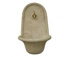 Fontaine pour le jardin en pierre reconstituée avec robinet FORME 30x45x65cm.