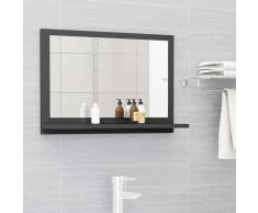 Vidaxl - Miroir de salle de bain Gris 60x10,5x37 cm Aggloméré