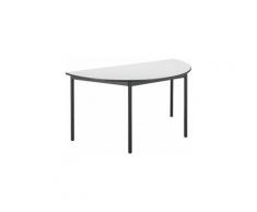 Table de réunion gris/noir demi rond pieds vérins - Maxiburo - Gris