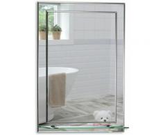 MOOD Magnifique Miroir de Salle de Bain rectangulaire avec étagère, Moderne et élégant, Double