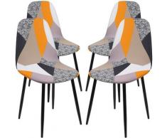Housse de Chaise de Salle à Manger Scandinaves 4 PCS Style Nordique Couverture de Chaise Extensible