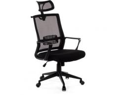 Chaise de Bureau avec Accoudoirs et Roulettes Teill Black Noir Polypropylène - Nylon - Noir - Sklum