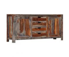 Helloshop26 - Buffet bahut armoire console meuble de rangement gris 160 cm bois de sesham massif