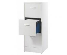 Beaux Meubles Pas Chers - Classeur 3 Tiroirs 75 Dossiers Suspendus - Coloris: Blanc