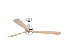 Ventilateur de plafond LANTAU-G - Lames de pin bois nickel mat