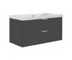 Meuble sous vasque + vasque EPIL blanc mat 2 tiroirs 860x550x510mm