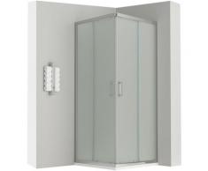 LANA Cabine douche H 185 cm porte coulissante opaque 90x90 cm