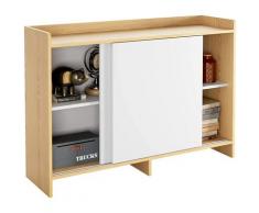MVPOWER Commode à portes coulissantes et 4 compartiments Armoire Buffet Étagère enfant Armoire