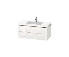 Duravit lavabo pour meuble en L-Cube, c-coller avec socle, suspendu au mur, 100x48 cm, 2 tiroirs,