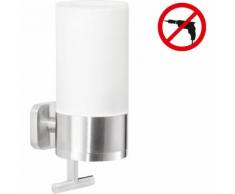 tesa® Esteetic Distributeur de savon, adhésif, acier inoxydable, design exceptionnel, 192mm x 73mm