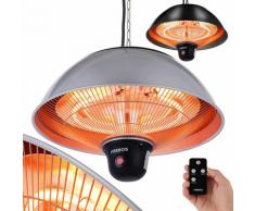Chauffage Radiant au Plafond Infrarouge Chauffe-Champignons Argent - Argent - Arebos